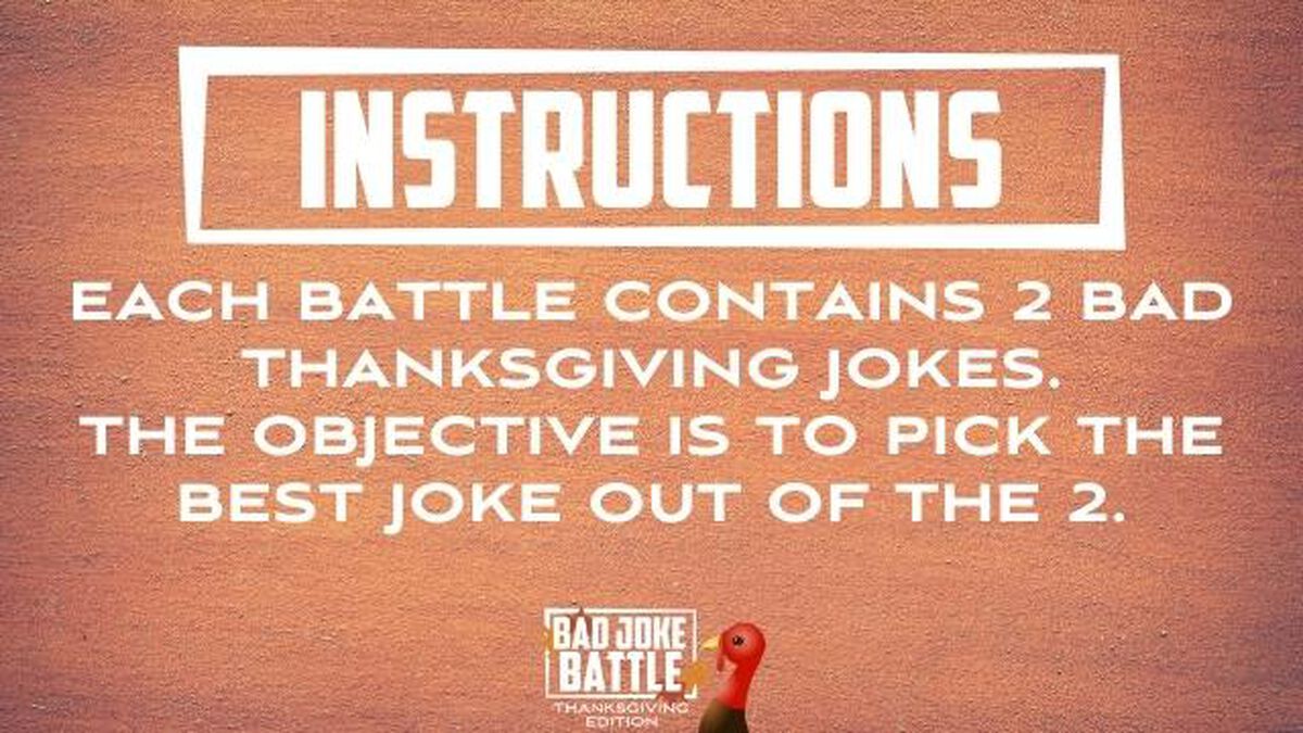 Bad Joke Battle Thanksgiving Edition image number null